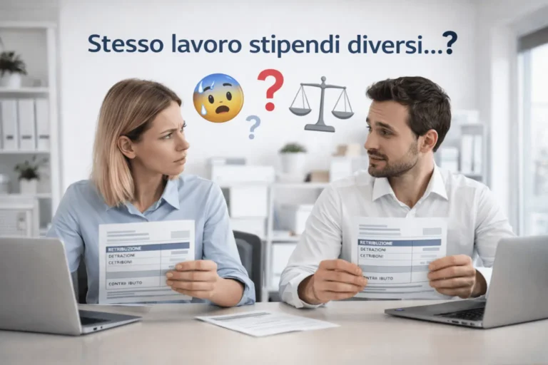 stesso lavoro stipendi diversi